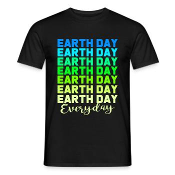 Changement climatique Earth Day Protection de l’environnement Bio Terre - T-shirt homme - noir - Devant - AI Model Male 178 light (178cm)