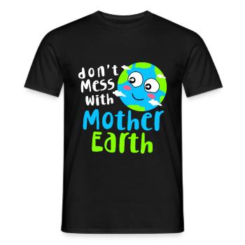 Changement climatique Earth Day Protection de l’environnement Bio Terre - T-shirt homme - noir - Devant - AI Model Male 178 light (178cm)