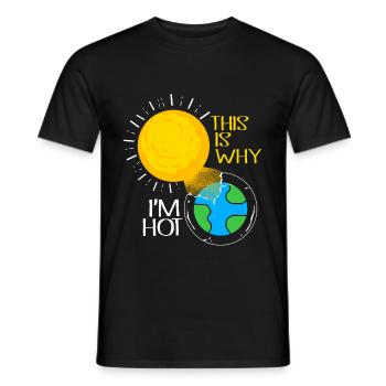 Climate Change Earth Day Environmental Protection Eco Organic Earth - Men's T-Shirt - black - Front - AI Model Male 178 light (178cm)