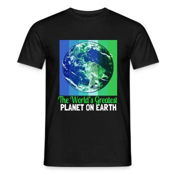 Changement climatique Earth Day Protection de l’environnement Bio Terre - T-shirt homme - noir - Devant - AI Model Male 178 light (178cm)