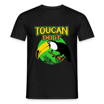 Tukan - T-shirt homme - noir - Devant - AI Model Male 178 light (178cm)