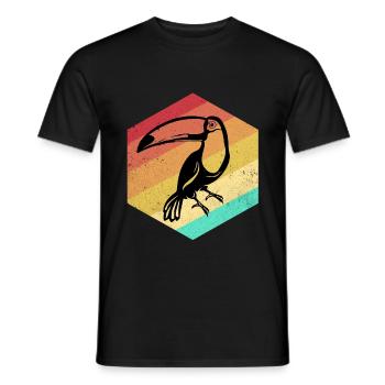 Toucan - Men's T-Shirt - black - Front - AI Model Male 178 light (178cm)