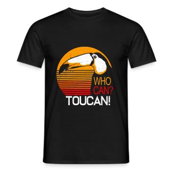 Toucan - Men's T-Shirt - black - Front - AI Model Male 178 light (178cm)