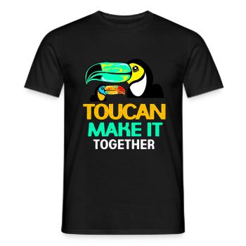 Toucan Gift Jungle Tropical Birds Beak - Men's T-Shirt - black - Front - AI Model Male 178 light (178cm)