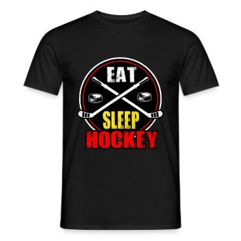 Ice hockey - Men's T-Shirt - black - Front - AI Model Male 178 light (178cm)