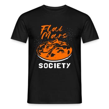 Flat Earth Society Reptiles Conspiracy - Men's T-Shirt - black - Front - AI Model Male 178 light (178cm)