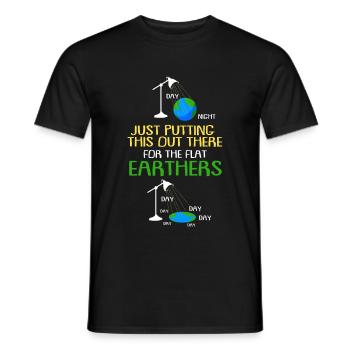 Flat Earth Society Reptiles Conspiracy - Men's T-Shirt - black - Front - AI Model Male 178 light (178cm)