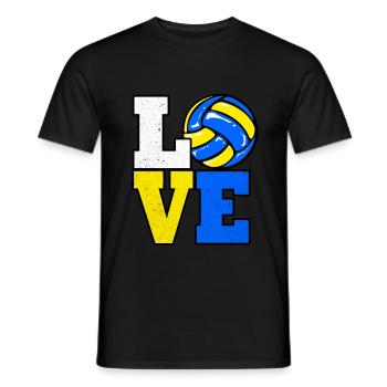 Volleyball - Men's T-Shirt - black - Front - AI Model Male 178 light (178cm)