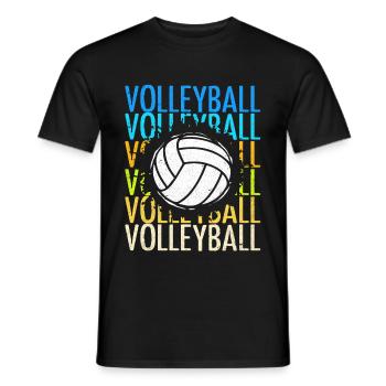Volley-ball - T-shirt homme - noir - Devant - AI Model Male 178 light (178cm)