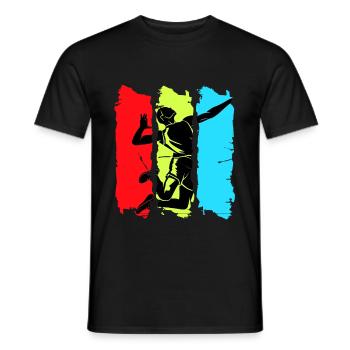 Volleyball Team Set Volley Beach Volleyballer Ball - Männer T-Shirt - Schwarz - Vorne - AI Model Male 178 light (178cm)