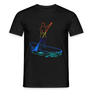 Stand Up Paddling SUP Paddle Paddle Paddle - Men's T-Shirt - black - Front - AI Model Male 178 light (178cm)