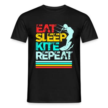 Kiteboard Kite kite-kite-cadeau kite-surf - T-shirt homme - noir - Devant - AI Model Male 178 light (178cm)