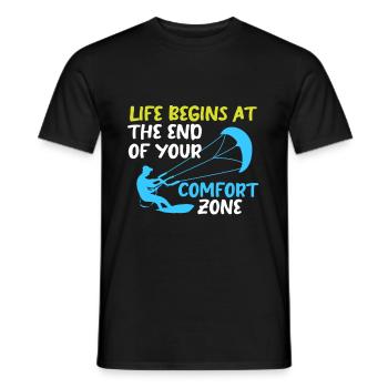 Kiteboard Kite kite-kite-cadeau kite-surf - T-shirt homme - noir - Devant - AI Model Male 178 light (178cm)