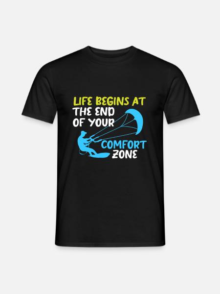 Kiteboard Kite Kiteboarding Gift Kitesurfer - Men's T-Shirt - black