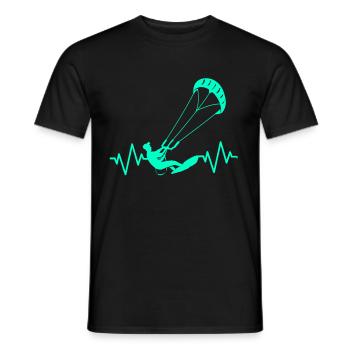 Kiteboard Kite kite-kite-cadeau kite-surf - T-shirt homme - noir - Devant - AI Model Male 178 light (178cm)