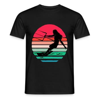 Kiteboard Kite kite-kite-cadeau kite-surf - T-shirt homme - noir - Devant - AI Model Male 178 light (178cm)
