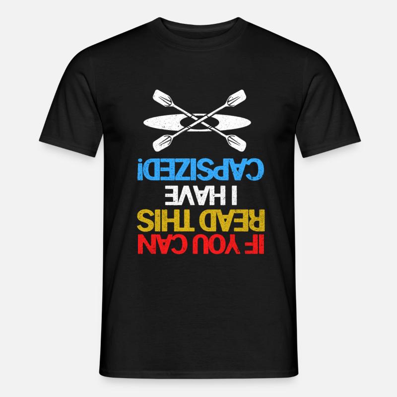Kajak - Männer T-Shirt - Schwarz
