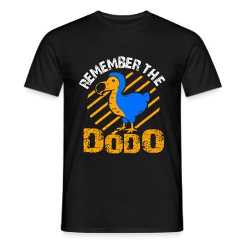 Dodo - Men's T-Shirt - black - Front - AI Model Male 178 light (178cm)