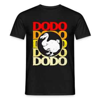 Dodo - Men's T-Shirt - black - Front - AI Model Male 178 light (178cm)