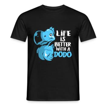 Dodo - Men's T-Shirt - black - Front - AI Model Male 178 light (178cm)
