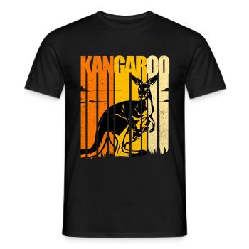Kangaroo - Men's T-Shirt - black - Front - AI Model Male 178 light (178cm)