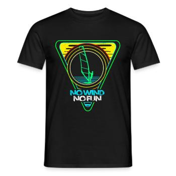 Planche à voile - T-shirt homme - noir - Devant - AI Model Male 178 light (178cm)