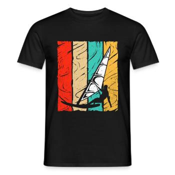Planche à voile - T-shirt homme - noir - Devant - AI Model Male 178 light (178cm)