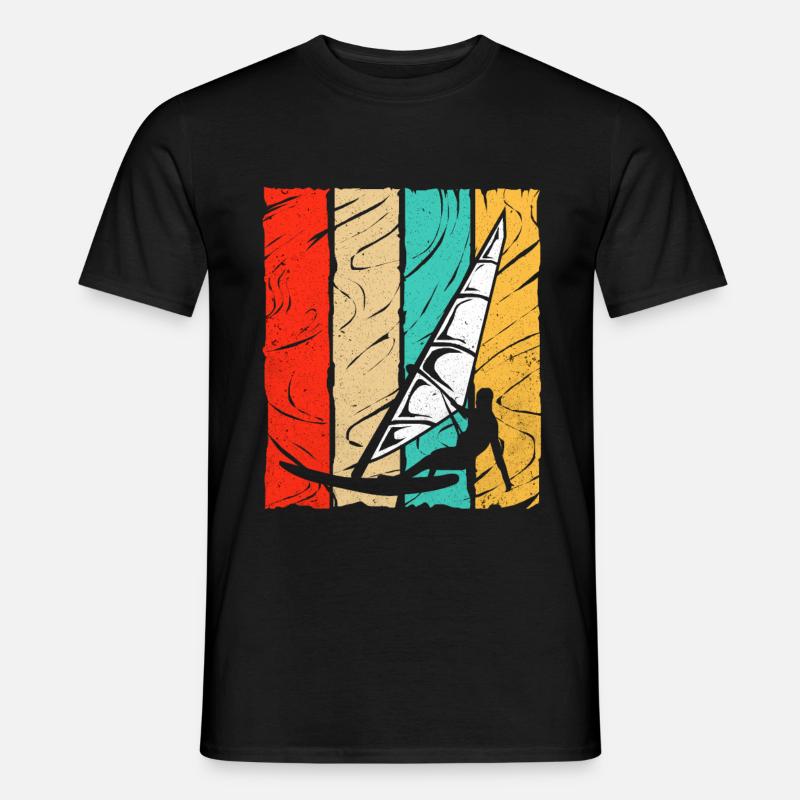 Windsurfen - Männer T-Shirt - Schwarz