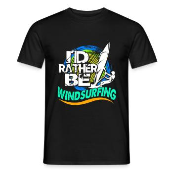 Windsurf Windsurfen Windsurfing Wassersport Surf - Männer T-Shirt - Schwarz - Vorne - AI Model Male 178 light (178cm)