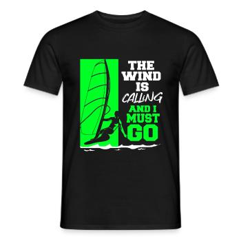 Windsurf Windsurfen Windsurfing Wassersport Surf - Männer T-Shirt - Schwarz - Vorne - AI Model Male 178 light (178cm)