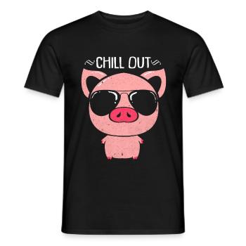 Porc - T-shirt homme - noir - Devant - AI Model Male 178 light (178cm)