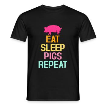 Porc - T-shirt homme - noir - Devant - AI Model Male 178 light (178cm)