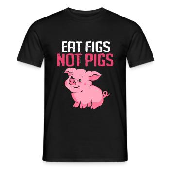 Porc sau cochon porcelet porcelet porcelet Ebene - T-shirt homme - noir - Devant - AI Model Male 178 light (178cm)