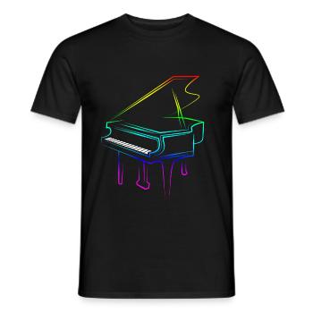 Pianiste Piano Piano Musique classique Instrument - T-shirt homme - noir - Devant - AI Model Male 178 light (178cm)
