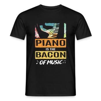 Piano - Männer T-Shirt - Schwarz - Vorne - AI Model Male 178 light (178cm)