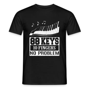 Pianist Piano Piano Classical Music Instrument - Men's T-Shirt - black - Front - AI Model Male 178 light (178cm)