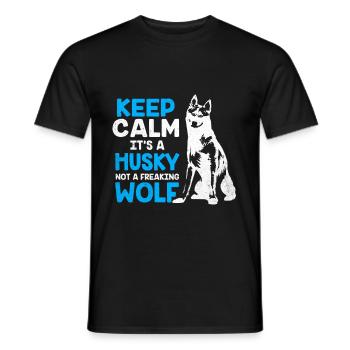 Husky - T-shirt homme - noir - Devant - AI Model Male 178 light (178cm)