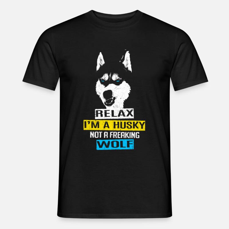 Husky - Männer T-Shirt - Schwarz