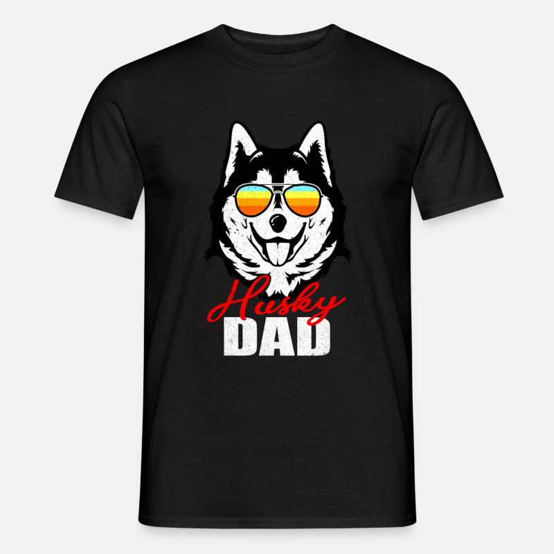 Husky - Männer T-Shirt - Schwarz