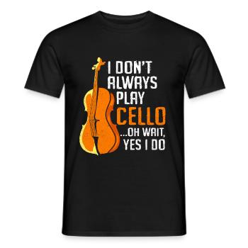Cello - Männer T-Shirt - Schwarz - Vorne - AI Model Male 178 light (178cm)
