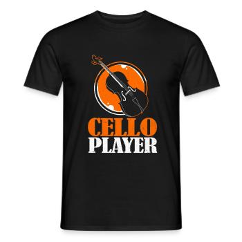 Cello - Männer T-Shirt - Schwarz - Vorne - AI Model Male 178 light (178cm)