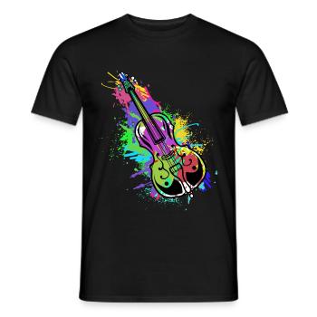 Cello Kontrabass Klassisch Musik Lehrer Sinfonie - Männer T-Shirt - Schwarz - Vorne - AI Model Male 178 light (178cm)
