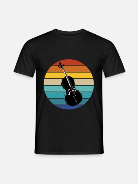 Violoncelle Contrebasse Classique Musique Professeur symphonie - T-shirt homme - noir