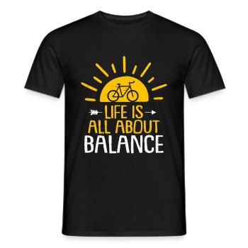 Bicycle - Men's T-Shirt - black - Front - AI Model Male 178 light (178cm)