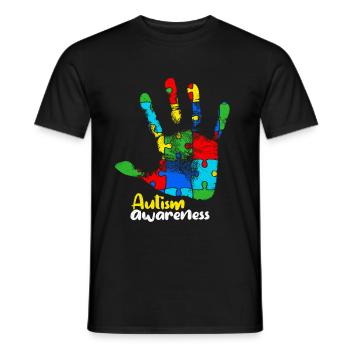 Autism - Men's T-Shirt - black - Front - AI Model Male 178 light (178cm)