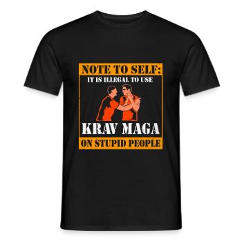 Krav Maga - T-shirt homme - noir - Devant - AI Model Male 178 light (178cm)