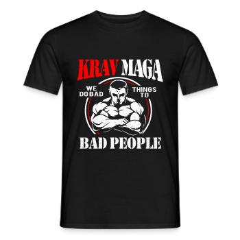 Krav Maga - T-shirt homme - noir - Devant - AI Model Male 178 light (178cm)