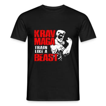 Krav Maga - T-shirt homme - noir - Devant - AI Model Male 178 light (178cm)