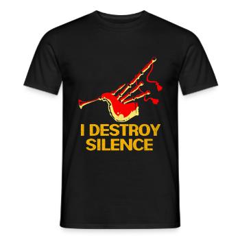 Bagpipes - Men's T-Shirt - black - Front - AI Model Male 178 light (178cm)