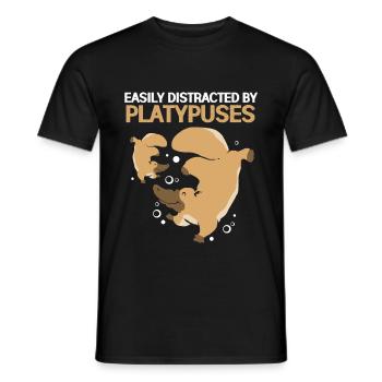 Platypus Platypus Australia Backpacker Duck - Men's T-Shirt - black - Front - AI Model Male 178 light (178cm)